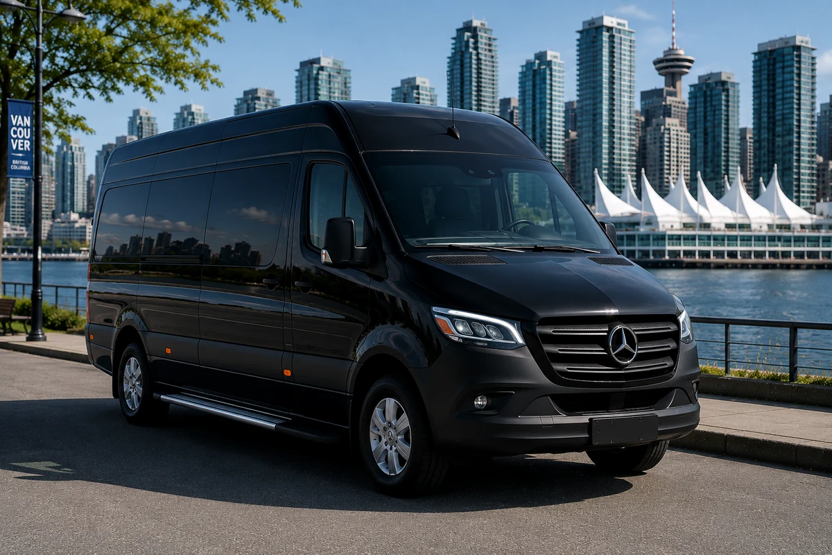 White Rock wedding mercedes sprinter