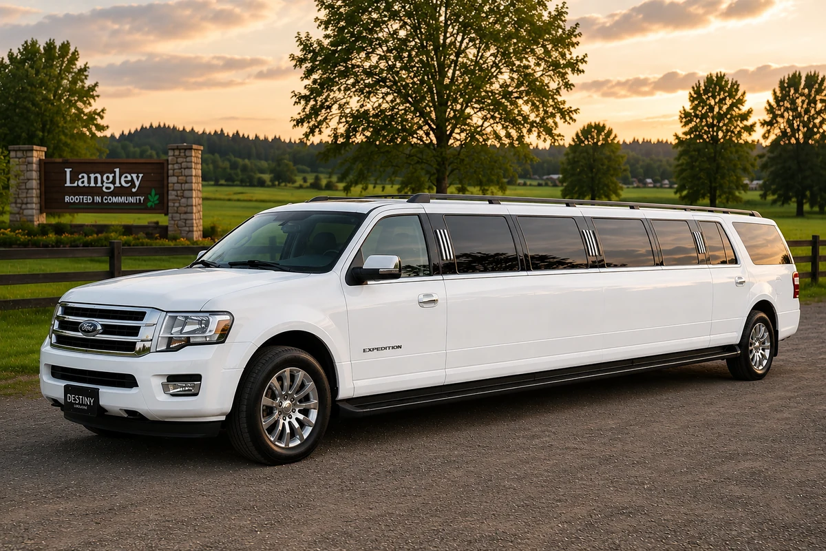White Rock wedding stretch suv limousine